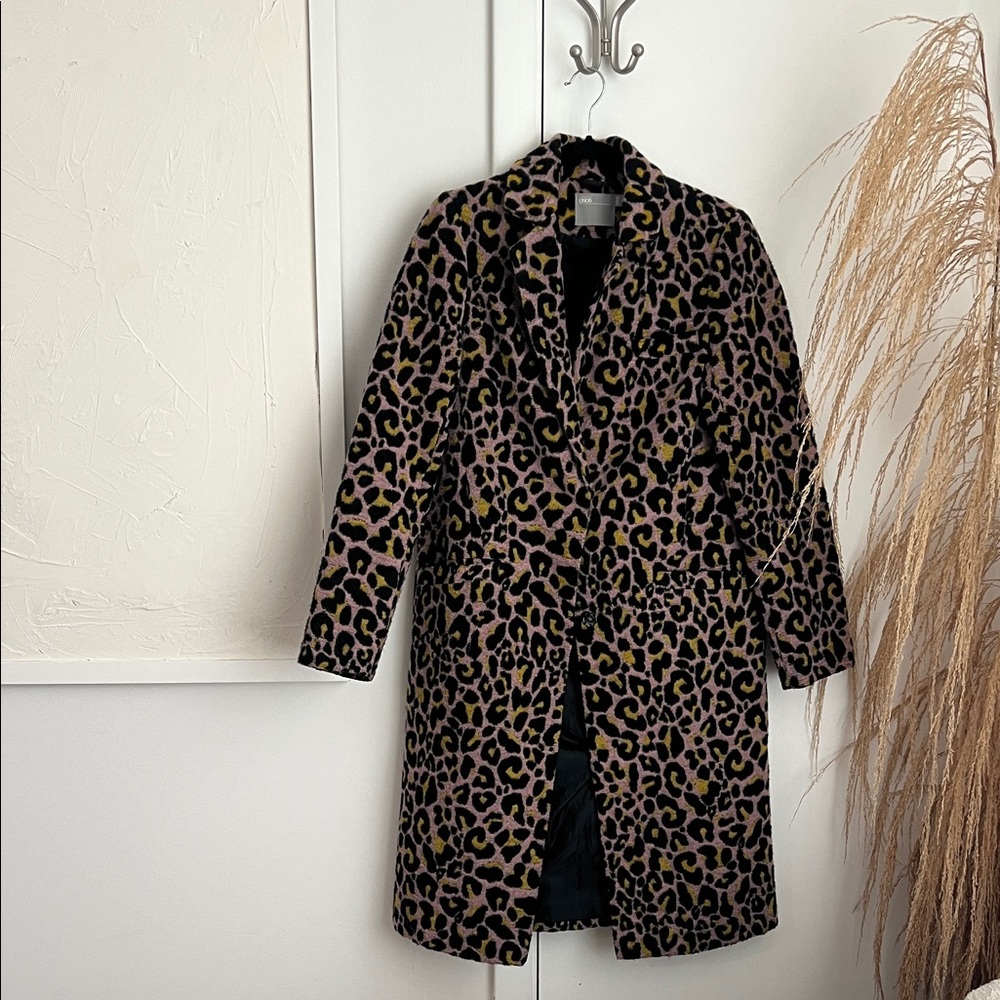 ASOS Leopard Print Teddy Jacket